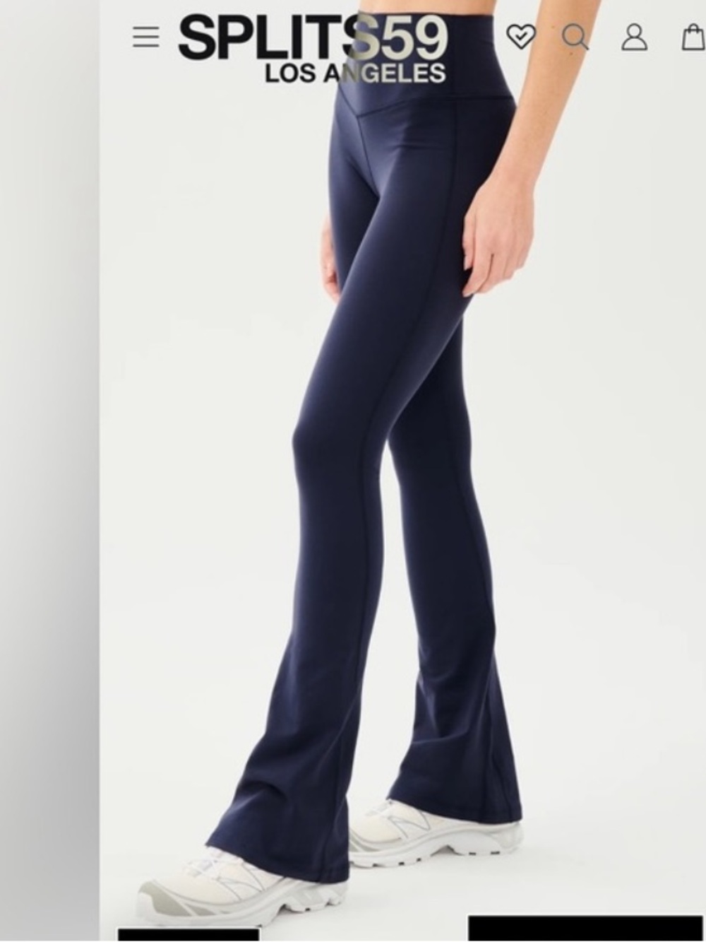 Splits59 Navy Blue High-Rise Bootcut Flare Pants
